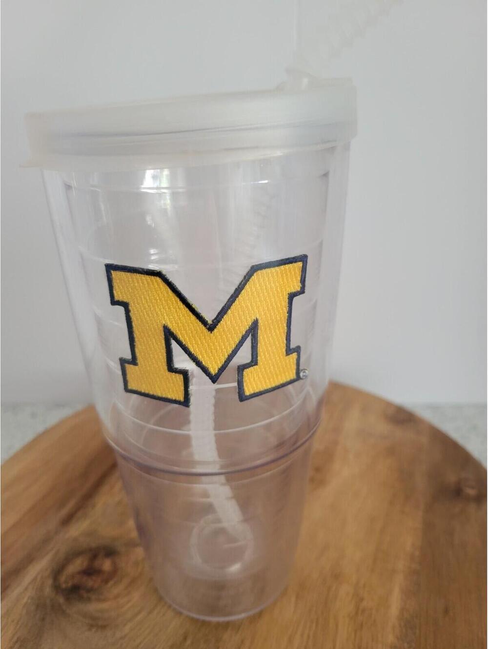 Tervis U Of M University of Michigan Tumbler Insulated Lid And Straw 24oz.